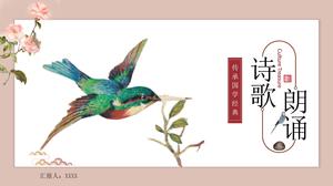 Dziedziczenie klasycznego chińskiego motywu recytacji poezji szablonu ppt