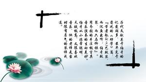 Tusz i umyć chiński styl klasyczny poezja wyjaśnienie szablon ppt