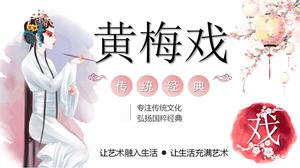 Huangmei opera chiński styl szablon ppt