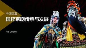Modello ppt di introduzione all'opera tradizionale in stile cinese