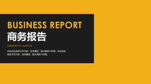Modelo ppt de relatório de negócios nobre de cor preta e amarela