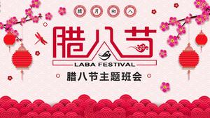 Şenlikli Çin tarzı Laba Festivali tema sınıfı toplantı ppt şablonu