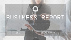 Szary elegancki biznes na koniec roku raport z pracy templateGray elegancki biznes na koniec roku szablon raport z pracy ppt