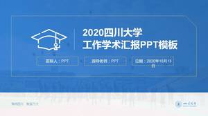 Modelo de ppt de relatório acadêmico da Universidade de Sichuan para estilo acadêmico