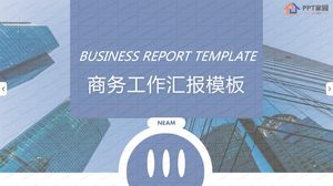Template ppt laporan kerja gaya sederhana bisnis biru