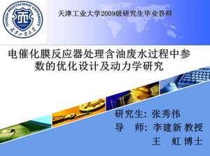 Modelo de PPT de defesa de estudante graduado da Universidade Politécnica de Tianjin