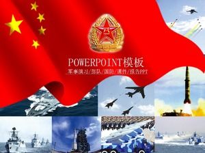 Plantilla PPT del informe del curso de las tropas del ejército de los ejercicios militares de la defensa nacional