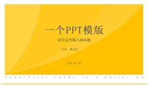 Template PPT pelajaran bicara penutup minimalis kuning keemasan utama