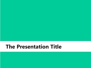 Green Korean fan concise event planning PPT template