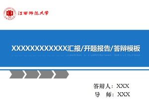Prosty szablon odpowiedzi na raport otwarcia Jiangxi Normal University PPT