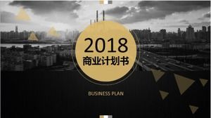 Креативный и изысканный черный шаблон книги по планированию бизнес-плана