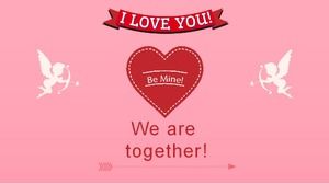 Pink romantic exquisite Valentine's Day PPT template