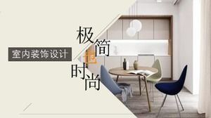 Modelo PPT de design de decoração de interiores de moda minimalista