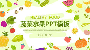 Cartoon Obst und Gemüse Thema PPT-Vorlage kostenloser Download