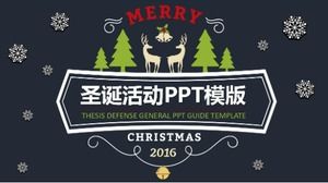 Czarny prosty i stylowy szablon planowania wydarzeń świątecznych PPT