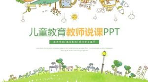 Hellgrüne PPT-Lehrvorlage