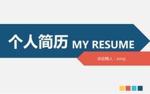 Elegant and concise personal job application resume job competition ppt template