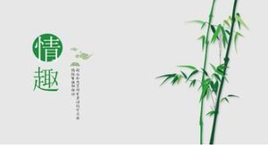 Mic șablon general ppt de afaceri din frunze de bambus proaspete