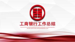 PPT-Vorlage für die Zusammenfassung zum Jahresende der Industrial and Commercial Bank of China