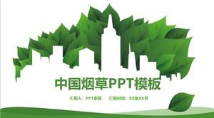 Modelo de ppt de tabaco da China download_green simples