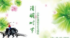 Modelo de ppt do festival de Qingming para alunos da escola primária