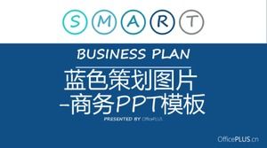 Niebieski obraz planowania - szablon biznesowy PPT