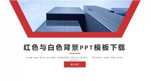 PPT-Vorlagen-Download mit rotem und weißem Hintergrund