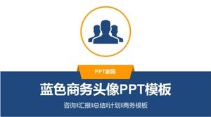 Modèle PPT d'avatar d'entreprise bleu