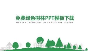 Unduhan template PPT hutan hijau gratis