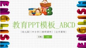 การศึกษา PPT template_ABCD ภาพพื้นหลัง