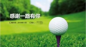 Fondo de golf de deportes de plantilla PPT