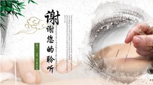 Geleneksel Çin tıbbı kültürü akupunktur ppt şablonu