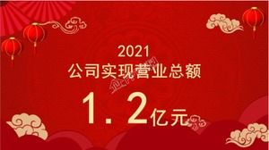 Modello ppt per la riunione annuale del felice anno nuovo 2022