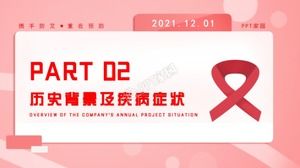 AIDS önleme günü ppt şablonu