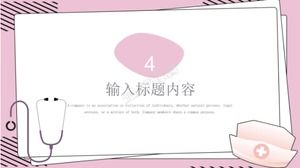 Template ppt tema hari dokter merah muda Cina yang hangat