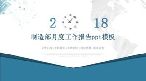 PPT-Vorlage für den monatlichen Arbeitsbericht der Fertigungsabteilung