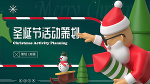 Template ppt perencanaan acara Natal 3D yang lucu
