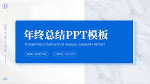 Klassische, praktische, blaue, ppt-Vorlage für den zusammenfassenden Bericht zum Jahresende