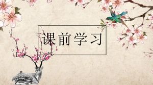Plantilla ppt de los cursos de enseñanza de tres poemas antiguos de Du Fu
