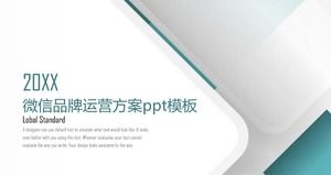 Modèle ppt de plan d'opération de marque WeChat