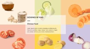 Small fresh fashion colorful food theme ppt template