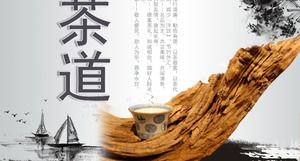 Templat ppt budaya upacara minum teh tinta feng shui Cina