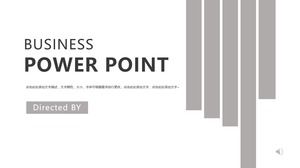 Modelo de PPT de relatório de trabalho de negócios embelezado com fundo cinza e branco simples