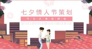 Modèle ppt de planification d'événements pour la Saint-Valentin rose Tanabata