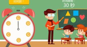 Șablon PPT de predare educație pentru școală primară de desene animate