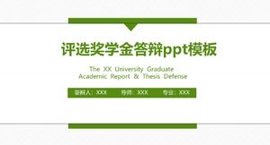 Selection of scholarship defense ppt template