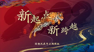 Șablon PPT pentru planul de rezumat al lucrării anului tigru