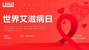 Działania promocyjne Czerwonego Światowego Dnia AIDS szablon PPT