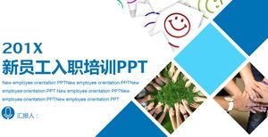 Modello PPT per la formazione introduttiva dei nuovi dipendenti blu