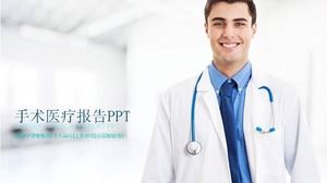 Modèle PPT de rapport médical de chirurgie d'un médecin hospitalier